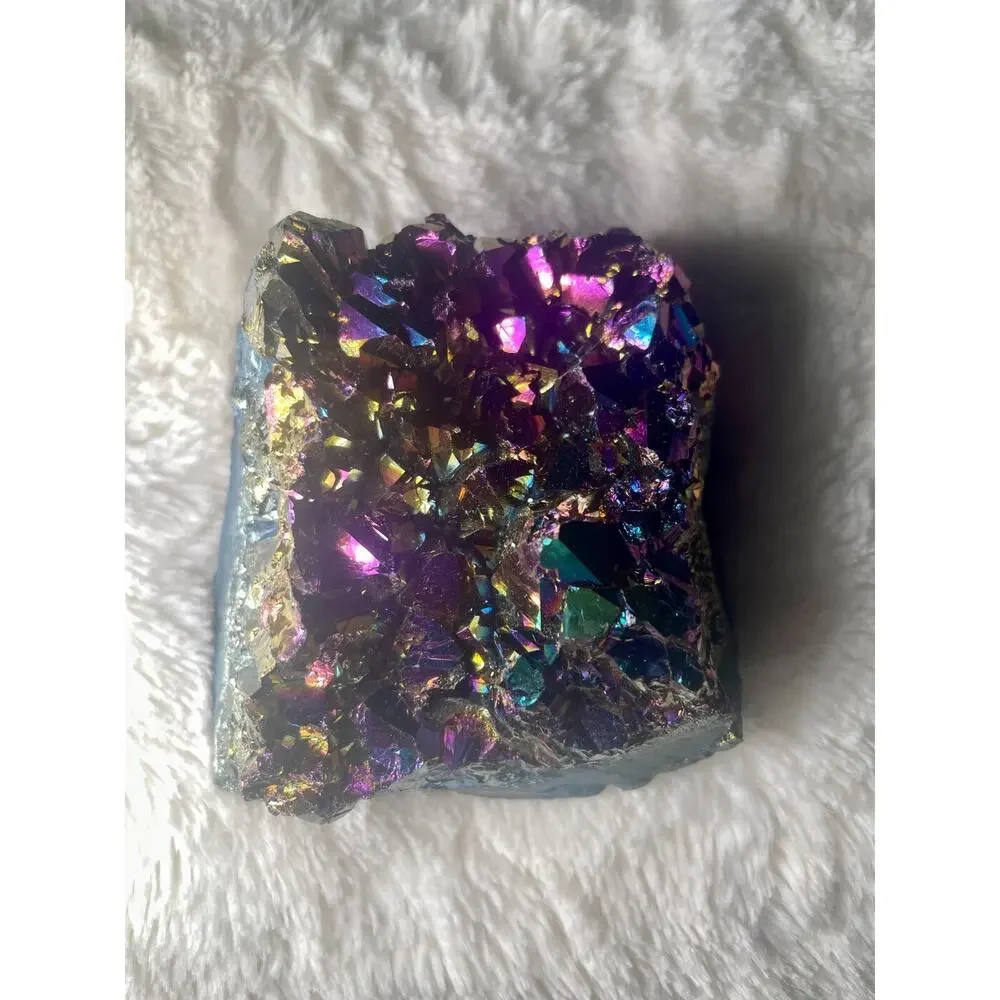 Titanium Aura Quartz Cluster - 386 Grams (13.6 oz)